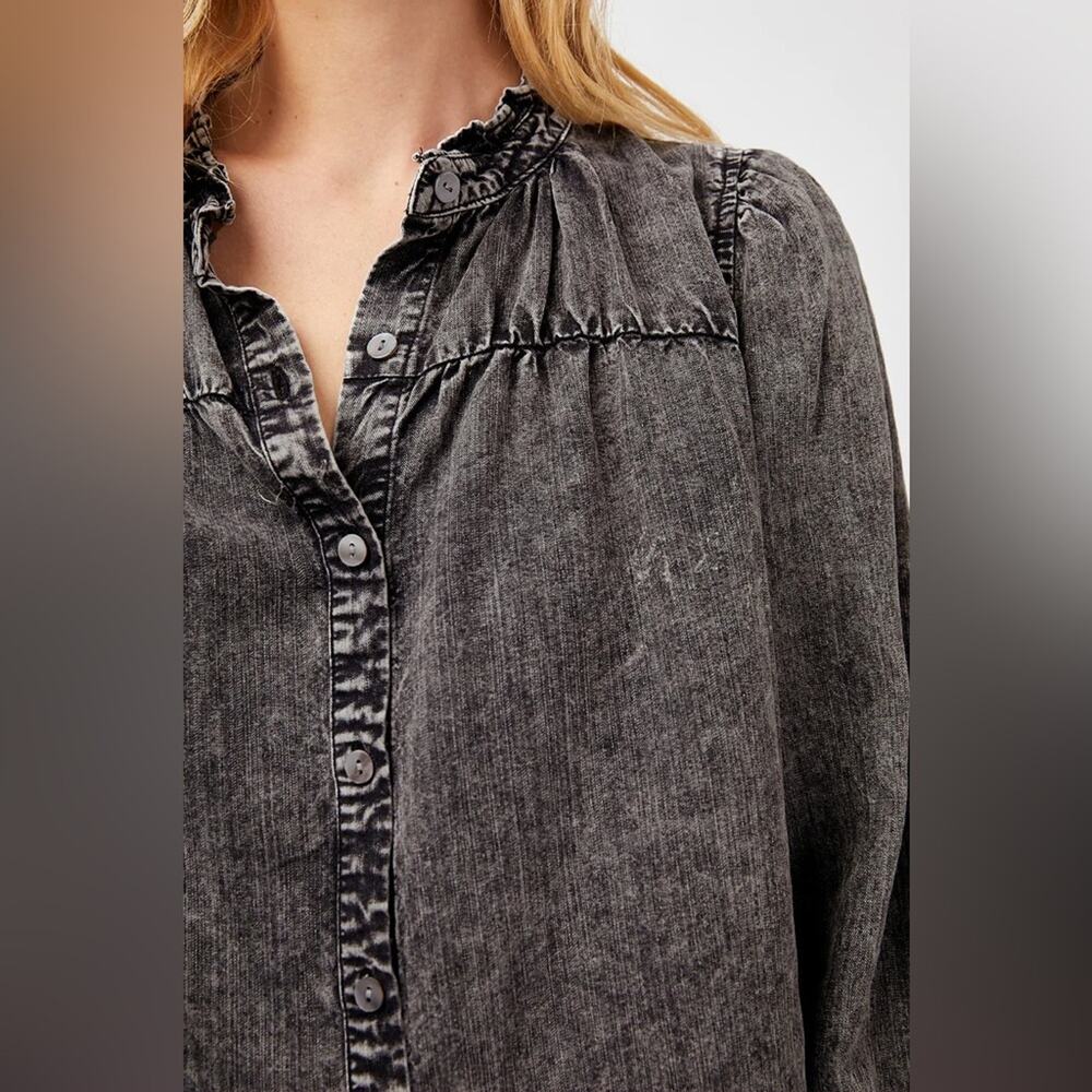 Rails Camille Top Black Acid Wash - Picture 3 of 12